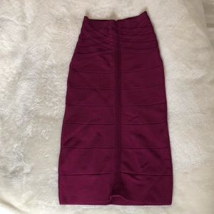 BEBE HIGH WAIST MIDI BODYCON SKIRT